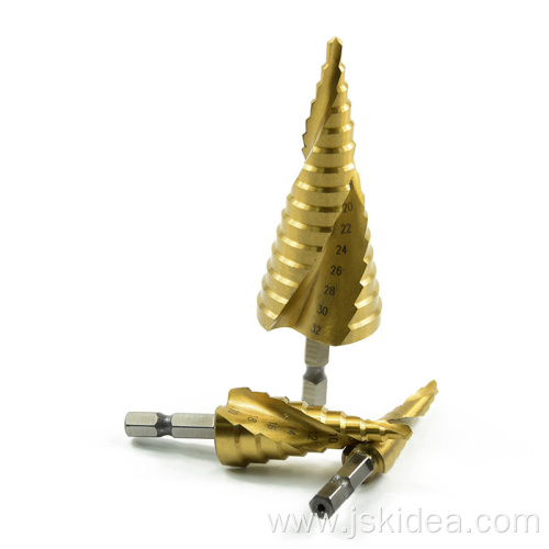 HSS Spiral Flute Step Drill Bit